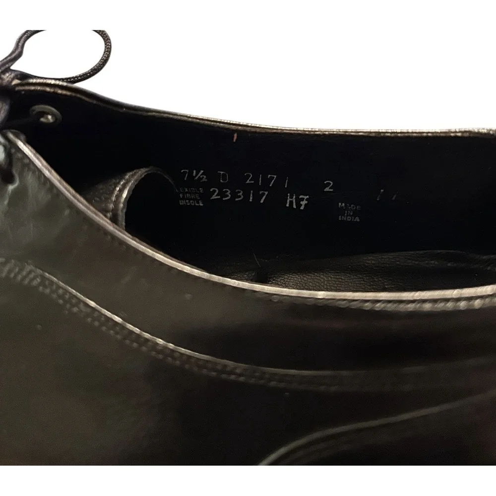 Florsheim Royal Imperial Men Dress Shoes Black‎ Oxford Leather Cap Toe Size 7.5